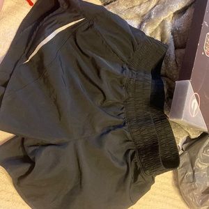 Black and grey athletic shorts